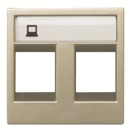 Подвійна центральна плата розетки ABB Zenit 2CLA221820N1901 N2218.2 CV (шампань) Подвійна центральна плата розетки ABB Zenit 2CLA221820N1901 N2218.2 CV (шампань)