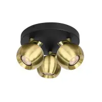 Спот Italux SPL-45379-3-BK-BRSS Lafin GU10 3x10W IP20 Gold