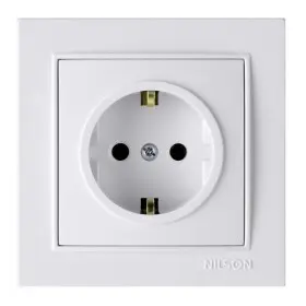 Розетка Nilson Thor біла 1-на з заземленням ( 27111017 )