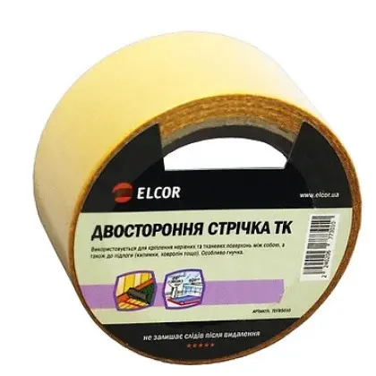 Двусторонняя лента Elcor 40206774 TEFB5003 на тканевой основе 50мм (3м) Двусторонняя лента Elcor 40206774 TEFB5003 на тканевой основе 50мм (3м)