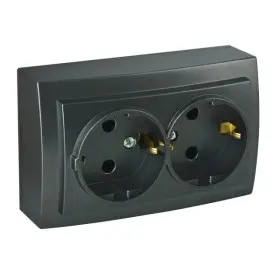 Розетка Nilson Themis антрацит 2-на з заземленням ( 26161025 )