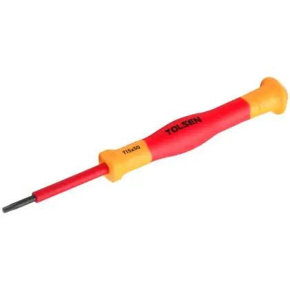 Диэлектрическая прецизионная отвертка Tolsen (V31806) VDE Torx T 6х50мм Premium Диэлектрическая прецизионная отвертка Tolsen (V31806) VDE Torx T 6х50мм Premium