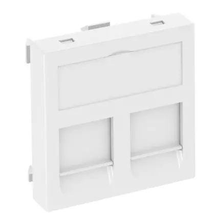 Накладка для супортов модуля OBO Bettermann 45х45 2хRJ45 (AMP SL Series Brand-Rex Nexans) белая (6119202) Накладка для супортов модуля OBO Bettermann 45х45 2хRJ45 (AMP SL Series Brand-Rex Nexans) белая (6119202)