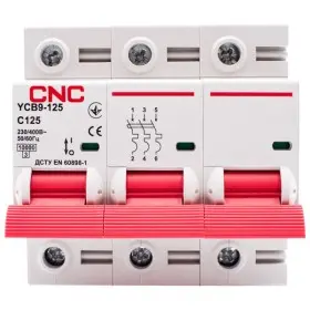 Автоматический выключатель CNC YCB9-125 3Р 125А 10kA C