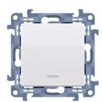 Одинарний вимикач з підсвічуванням Kontakt Simon Simon 10 CW1L.01/11 (білий)