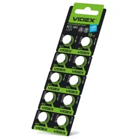 Годинникова батарея Videx AG12/LR43 (AG12/10B/1.5V) 10 шт