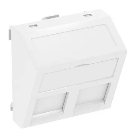 Кутовая накладка для супортов модуля OBO Bettermann 45х45 2x45 cat.6a белая (6119250) Кутовая накладка для супортов модуля OBO Bettermann 45х45 2x45 cat.6a белая (6119250)