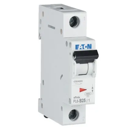 Автоматичний вимикач Eaton PL6-B25/1 6кА 25A Автоматичний вимикач Eaton PL6-B25/1 6кА 25A