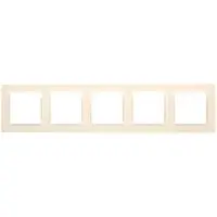 Рамка пятерная горизонтальная Simon 10 крем