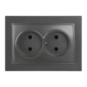 Розетка Nilson Thor антрацит 2-на без заземлення ( 27161024 )