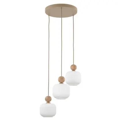 Підвісний світильник, люстра TK Lighting 11050 Ballo E14 3x10W IP20 бежевий