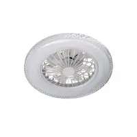 Люстра с вентилятором, светильник потолочный с пультом Goldlux 341297 Egypt LED 1x48W 3000K/4000K/6500K 5300Lm IP20 белая