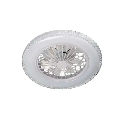 Люстра с вентилятором, светильник потолочный с пультом Goldlux 341297 Egypt LED 1x48W 3000K/4000K/6500K 5300Lm IP20 белая