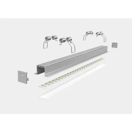 LED-профіль MLG врізний LT46251 з розсіювачем, 2 метра