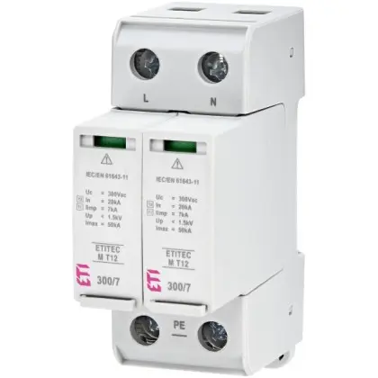 Ограничитель перенапряжения ETI 002440502 ETITEC M T12 300/7 (2+0 2p TNC-S)