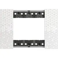 Рамка на 3 модуля Bticino Living Now KA4803MW (итальянский стандарт) пиксель