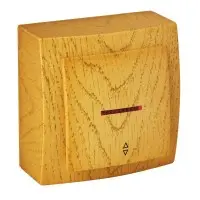 Вимикач Nilson Themis дуб 1кл прохідний з підсвіткою ( 26251008 )