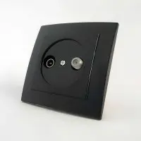 Розетка Nilson Touran черная TV-SAT проходная ( 24221036 )