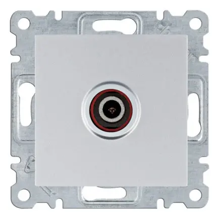 ТВ розетка Hager WL3212 Lumina (серебристая) ТВ розетка Hager WL3212 Lumina (серебристая)
