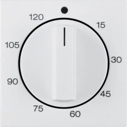 Накладка для механических таймеров 0-120 мин. Berker S.1/B.3/B.7 (полярная белизна)