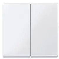 Клавиша выключателя двойная SYSTEM M белая Merten, MTN432525