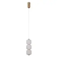 Подвесной светильник, люстра Italux PND-34362-3V-HBR-OPAL Ganti LED 3x8W 3000K 865Lm IP20 золотой