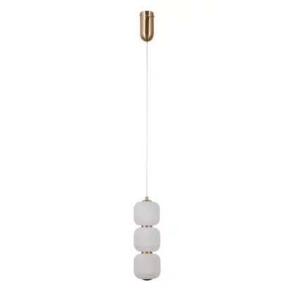 Підвісний світильник, люстра Italux PND-34362-3V-HBR-OPAL Ganti LED 3x8W 3000K 865Lm IP20 золотий