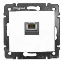 Механизм розетки телефонной RJ-11 Valena белая Механизм розетки телефонной RJ-11 Valena белая