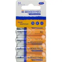 Батарейка щелочная Аско-Укрем AА.LR6.SC4 (вакуум 4шт)