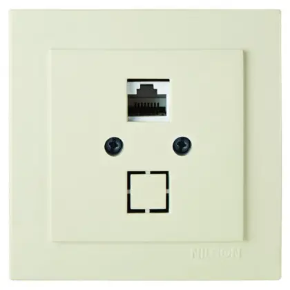 Розетка Nilson Touran кремовая компьютерная CAT5e RJ45 ( 24121044 )