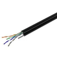 Кабель наружный КППт-ВП UTP кат.5е 4х2х0,51 24 AWG полиэтилен с тросом, бухта 305м