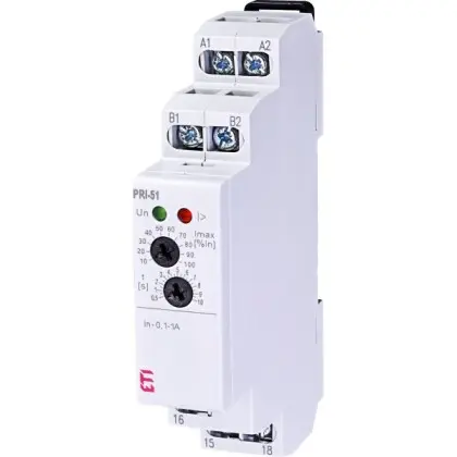 Реле контроля потребляемого тока ETI 002471816 PRI-51/1 (0 1..1A) (1x8A AC1)