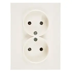 Розетка подвійна без з/к FIORENA біла
