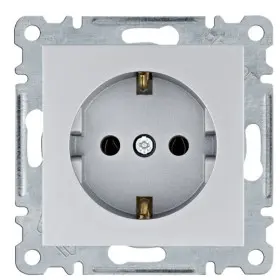 Розетка Hager WL1052 Lumina 16А/230В із з/к (срібляста)