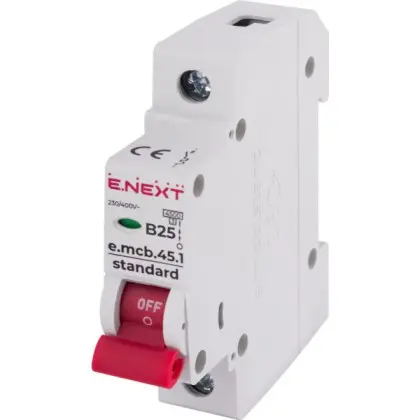 Модульный автоматический выключатель E.Next e.mcb.stand.45.1.B25 1р 25А В (s001010)
