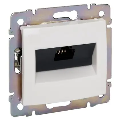 Механизм розетки компьютерной RJ-45 FTP Cat.6 Valena без захватов белый Механизм розетки компьютерной RJ-45 FTP Cat.6 Valena без захватов белый