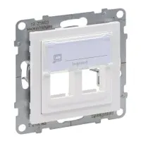 Адаптер для двойного разъема keystone Legrand SUNO (белый) 721145