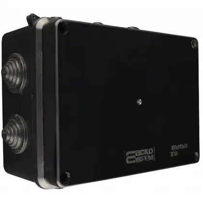 Распределительная коробка Аско-Укрем UAtmo Jet Black 150*110*70