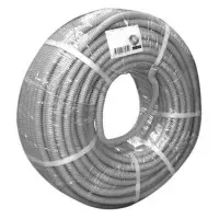 Гофрована труба ПВХ з протяжкою Ø32мм, 25м, сіра, DKC