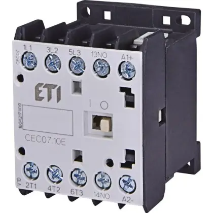 Миниатюрный контактор ETI 004641102 CEC 09.10-24V DC (9A; 4kW; AC3) Миниатюрный контактор ETI 004641102 CEC 09.10-24V DC (9A; 4kW; AC3)