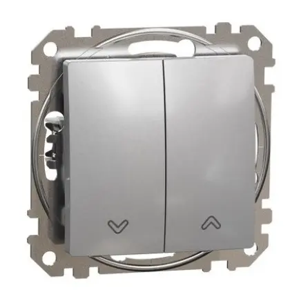 Выключатель для жалюзи Schneider Electric Sedna Design & Elements алюминий SDD113104 Выключатель для жалюзи Schneider Electric Sedna Design & Elements алюминий SDD113104