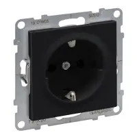 Розетка 2К+З 16А/250В зі шторками Legrand SUNO (чорний) 721420 Розетка 2К+З 16А/250В зі шторками Legrand SUNO (чорний) 721420