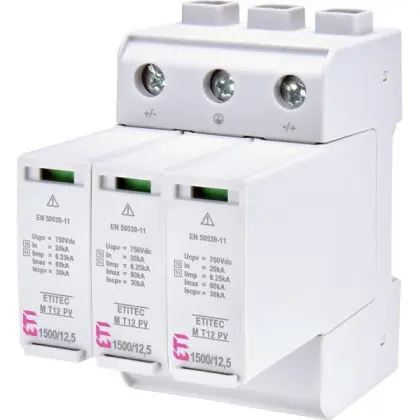Ограничитель перенапряжения ETI 002440513 ETITEC M T12 PV 1500/10 Y (для PV систем)