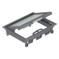 Розетковий люк OBO Bettermann (7405321) GES6 на 9 постів 45x45 199х252мм з блокуванням кришки (додатково 3х UT3)