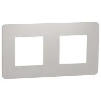 Двухпостовая рамка Schneider Electric NU280424 (шампань/белый) Двухпостовая рамка Schneider Electric NU280424 (шампань/белый)