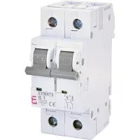 Автоматический выключатель ETI 002113511 ETIMAT 6 2p B 4А (6 kA)