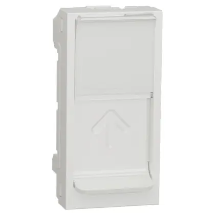 Накладка для RJ45 розетки Schneider Electric NU941018 с полем для надписи 1М (белая)