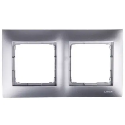Двойная рамка Kontakt Simon Simon 54 Premium DR2/43 (серебро) Двойная рамка Kontakt Simon Simon 54 Premium DR2/43 (серебро)