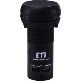 Моноблочная утопленная кнопка ETI 004771473 ECF-11-C (1NO+1NC черная)