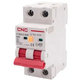 Дифференциальный выключатель CNC YCB9LE-80M C63А 1Р+N 6кА 30мА (Б00044019)